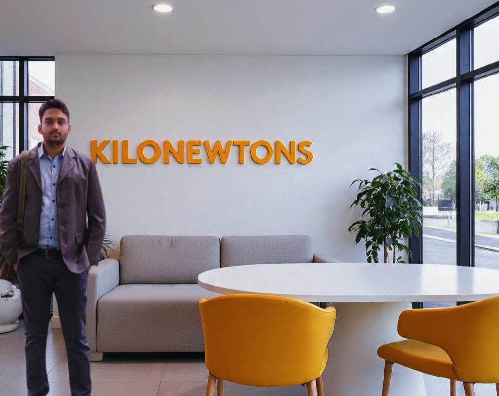 SAMEER AHMED AT KILONEWTONS HEADQUARTERS