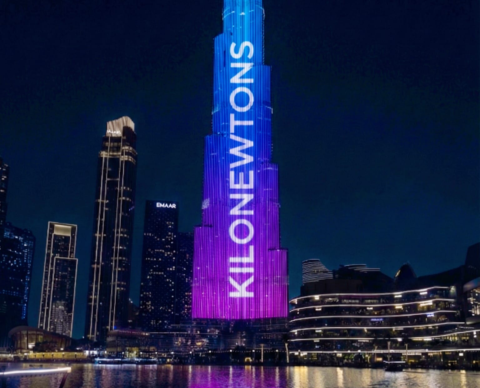 KILONEWTONS COMPANY NAME AT BURJ KHALIFA