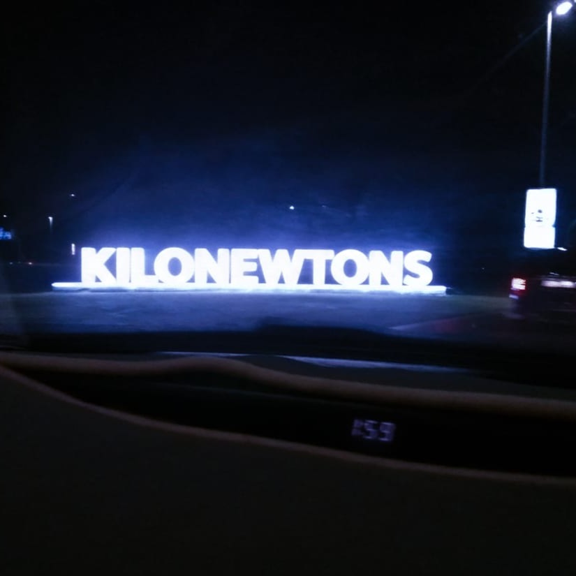 KILONEWTONS COMPANY SIGNAGE