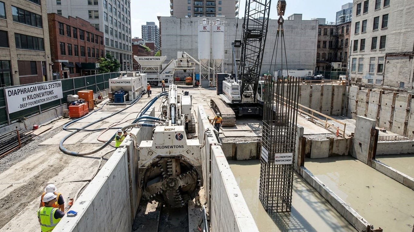 KILONEWTONS-Diaphragm Wall System